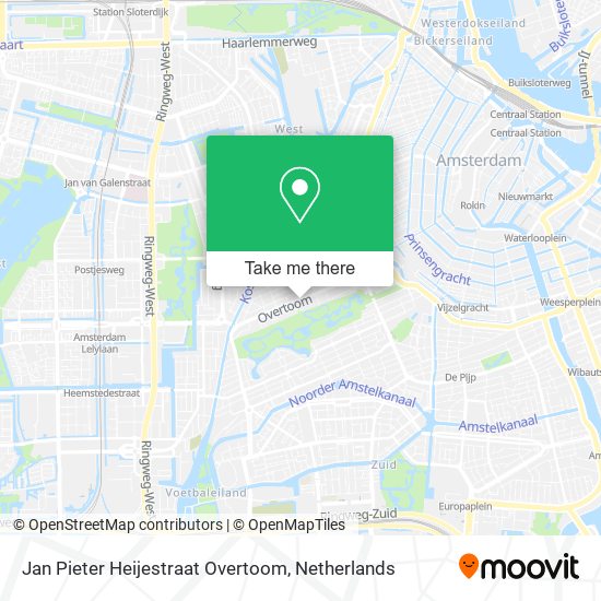 Jan Pieter Heijestraat Overtoom map