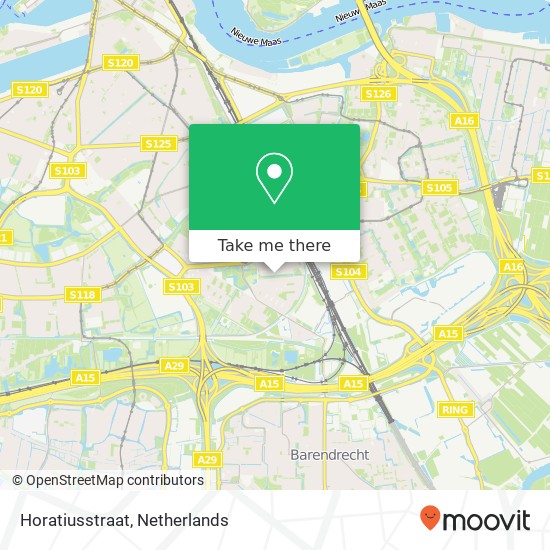 Horatiusstraat, 3076 XE Rotterdam Karte