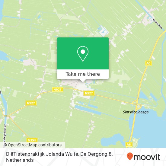 DiëTistenpraktijk Jolanda Wuite, De Oergong 8 Karte