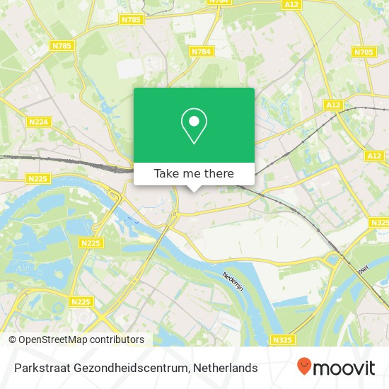 Parkstraat Gezondheidscentrum, Parkstraat 38A map