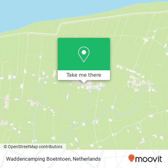 Waddencamping Boetntoen map