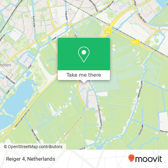 Reiger 4, 2381 KG Zoeterwoude Dorp map