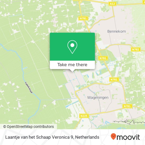 Laantje van het Schaap Veronica 9, 6708 TB Wageningen map