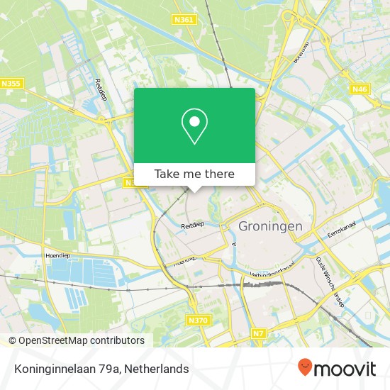 Koninginnelaan 79a, 9717 BR Groningen map