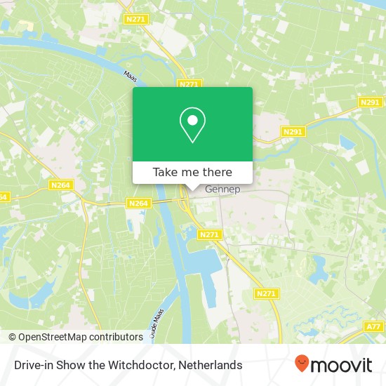 Drive-in Show the Witchdoctor, Weverstraat 24 map