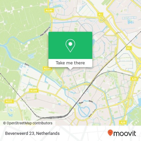 Beverweerd 23, 3813 XB Amersfoort map