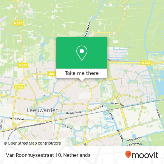 Van Roonhuysestraat 10, 8921 VZ Leeuwarden Karte