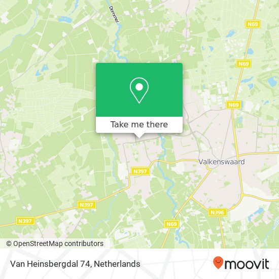 Van Heinsbergdal 74, 5551 EZ Dommelen map