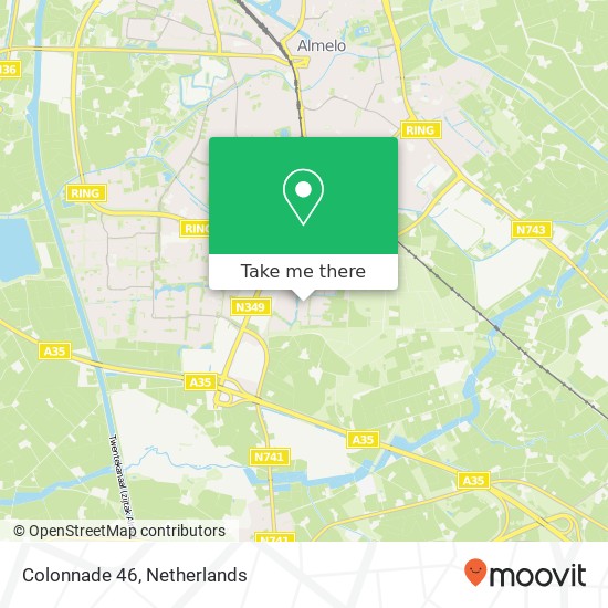 Colonnade 46, 7609 ZW Almelo map
