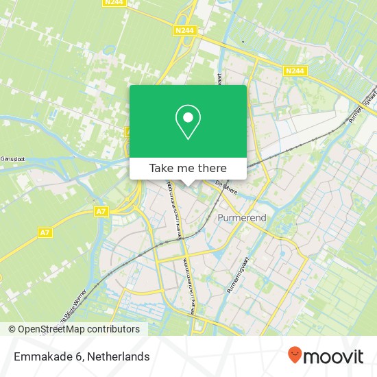 Emmakade 6, 1441 ET Purmerend map