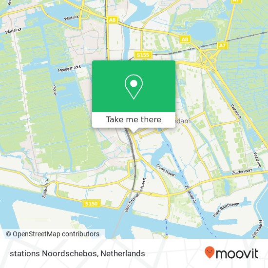 stations Noordschebos, 1506 Zaandam map