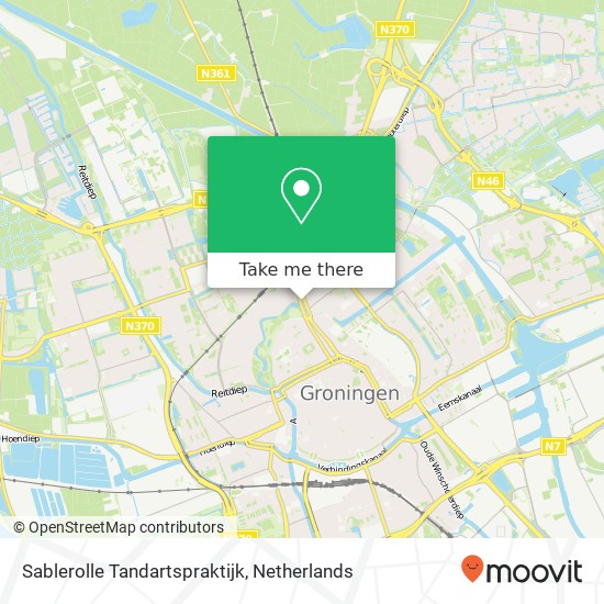 Sablerolle Tandartspraktijk, Nieuwe Ebbingestraat 153B map