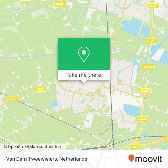 Van Dam Tweewielers, Valburgseweg 11 map