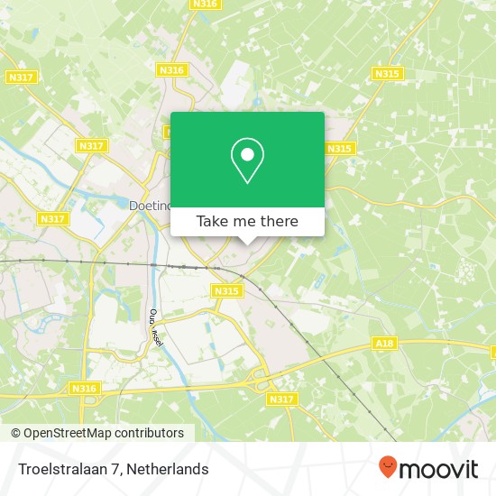 Troelstralaan 7, 7003 DG Doetinchem map