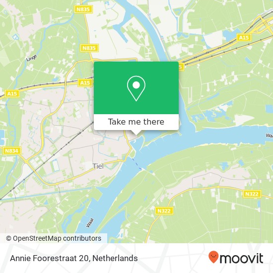 Annie Foorestraat 20, 4005 MJ Tiel map