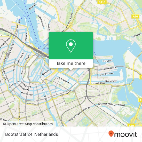 Bootstraat 24, 1018 LM Amsterdam Karte