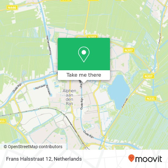 Frans Halsstraat 12, 2406 TA Alphen aan den Rijn Karte