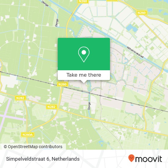 Simpelveldstraat 6, 5035 LJ Tilburg map