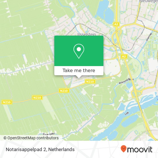 Notarisappelpad 2, 3404 TJ IJsselstein Karte