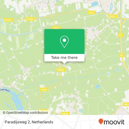 Paradijsweg 2, 5315 AT Kerkwijk map