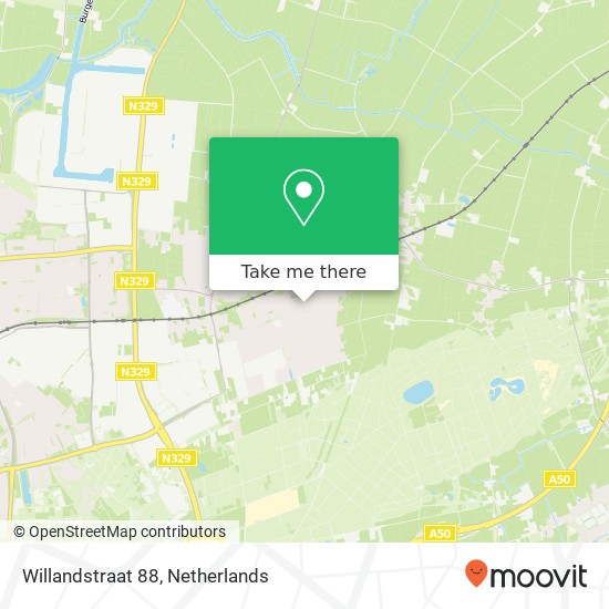 Willandstraat 88, 5351 PK Berghem map
