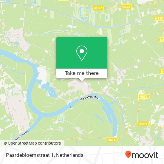Paardebloemstraat 1, 5317 ND Nederhemert map