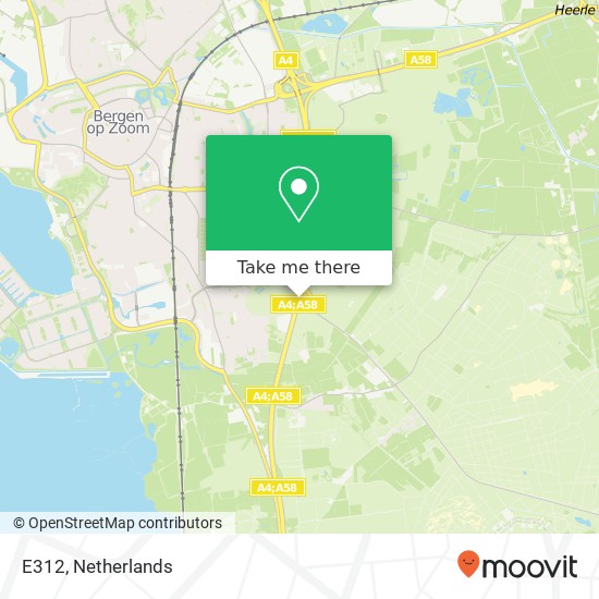 E312, 4625 Bergen op Zoom map