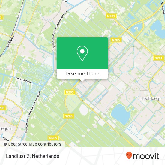 Landlust 2, 2134 VZ Hoofddorp Karte