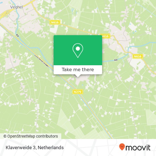 Klaverweide 3, 5469 GM Erp map