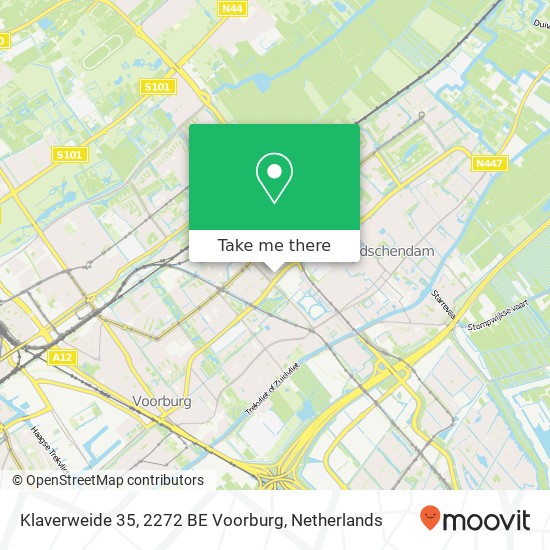 Klaverweide 35, 2272 BE Voorburg Karte