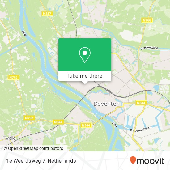 1e Weerdsweg 7, 7412 WL Deventer map
