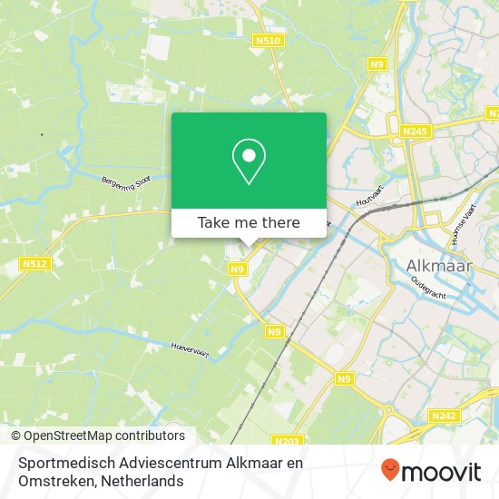 Sportmedisch Adviescentrum Alkmaar en Omstreken, Terborchlaan 301 map