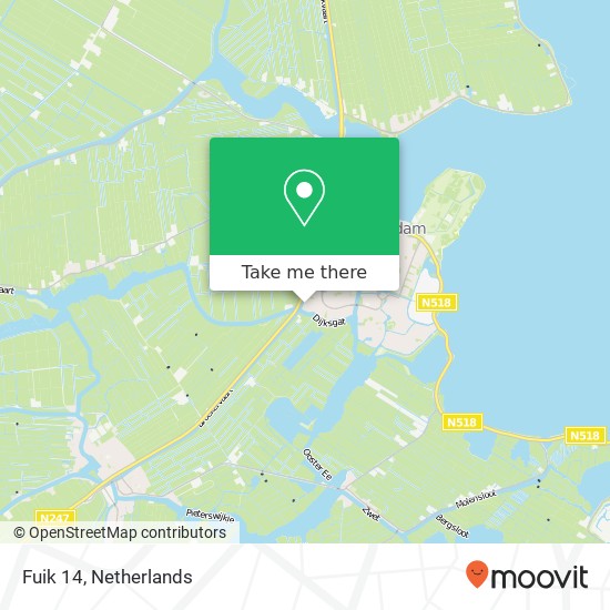 Fuik 14, 1141 CG Monnickendam map