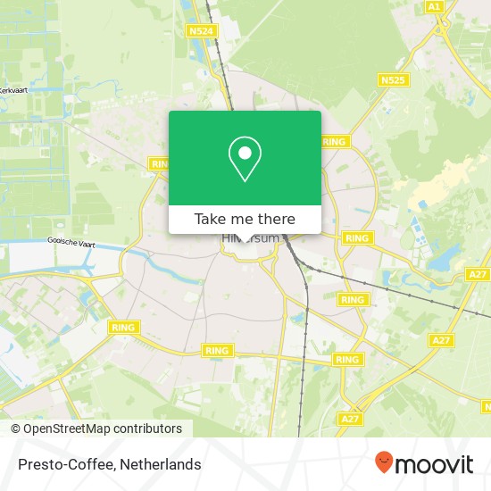 Presto-Coffee, Herenstraat 20 map