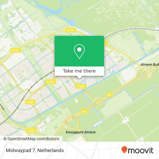 Midwaypad 7, 1339 NV Almere-Buiten Karte