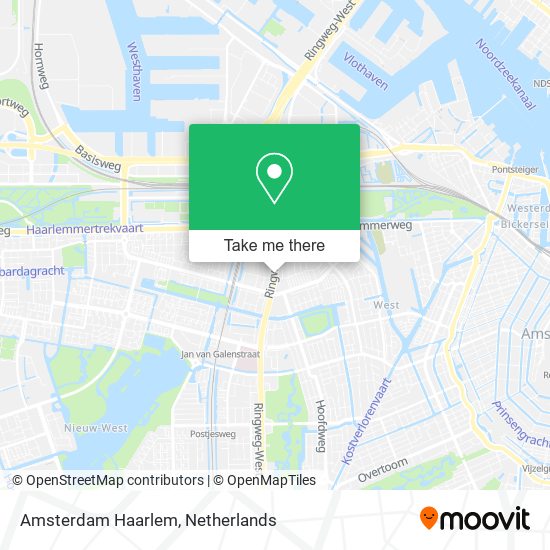 Amsterdam Haarlem map