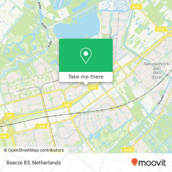 Beerze 83, 3068 GC Rotterdam map