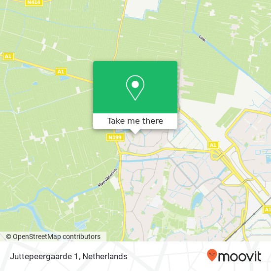 Juttepeergaarde 1, 3824 BE Amersfoort map