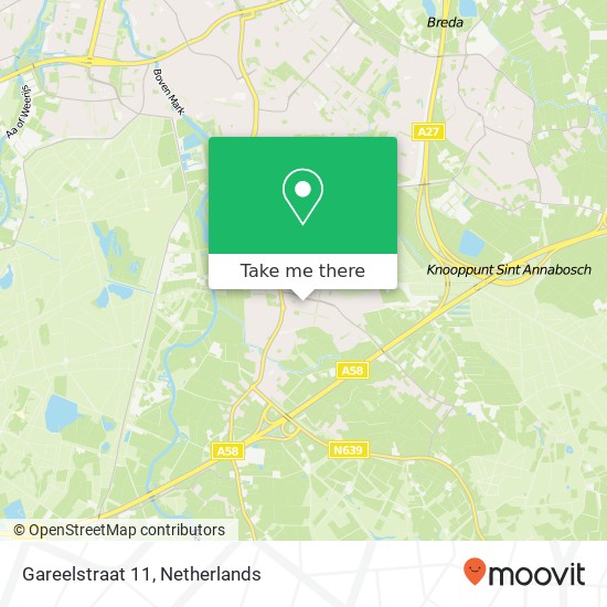 Gareelstraat 11, 4851 TG Ulvenhout map