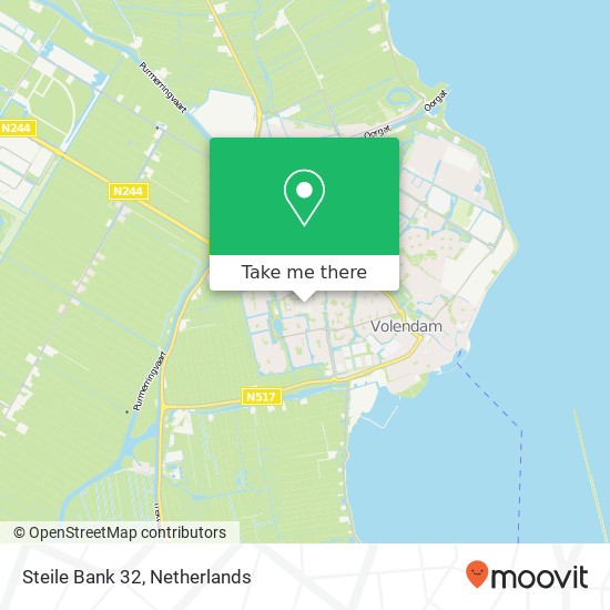 Steile Bank 32, 1132 AN Volendam map
