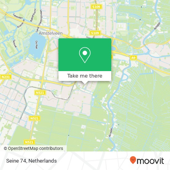 Seine 74, 1186 NV Amstelveen Karte