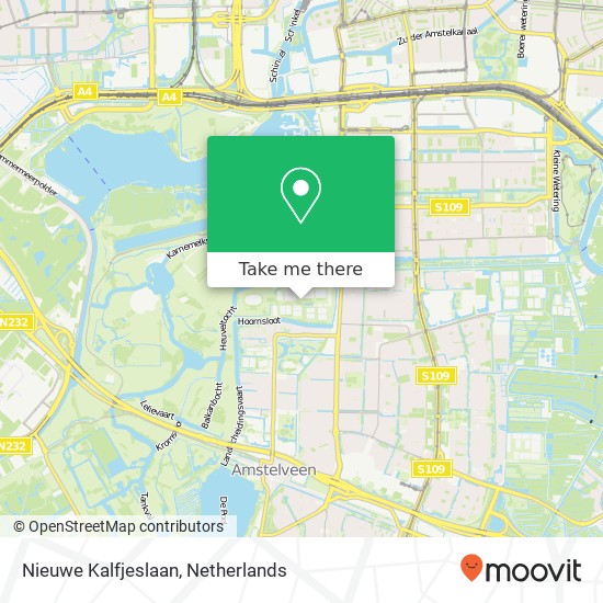 Nieuwe Kalfjeslaan, 1182 Amstelveen map