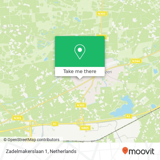 Zadelmakerslaan 1, 3781 DT Voorthuizen map