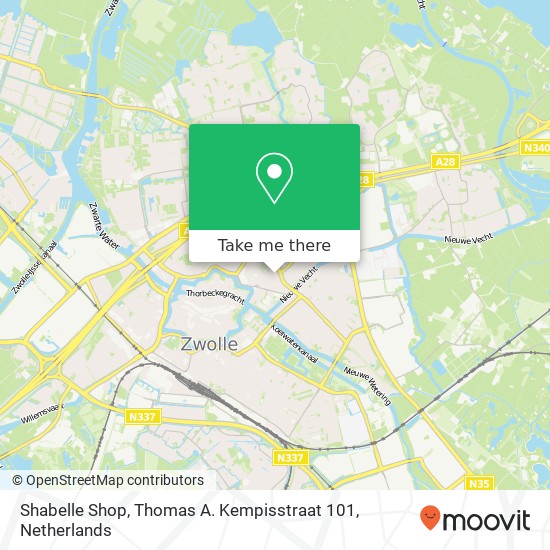 Shabelle Shop, Thomas A. Kempisstraat 101 map