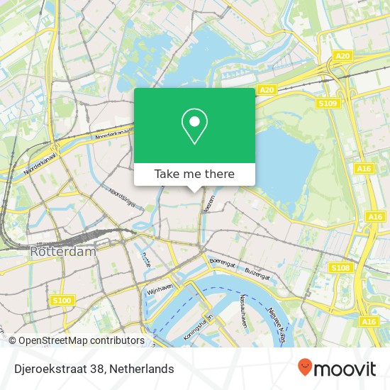 Djeroekstraat 38, 3034 JB Rotterdam map