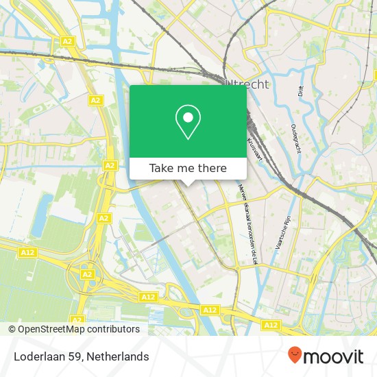Loderlaan 59, 3527 KB Utrecht map