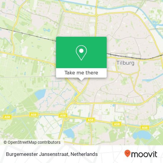 Burgemeester Jansenstraat, 5037 PG Tilburg map