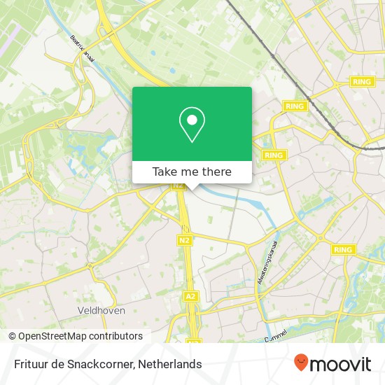 Frituur de Snackcorner, Hurksestraat 44 5652 AL Eindhoven map