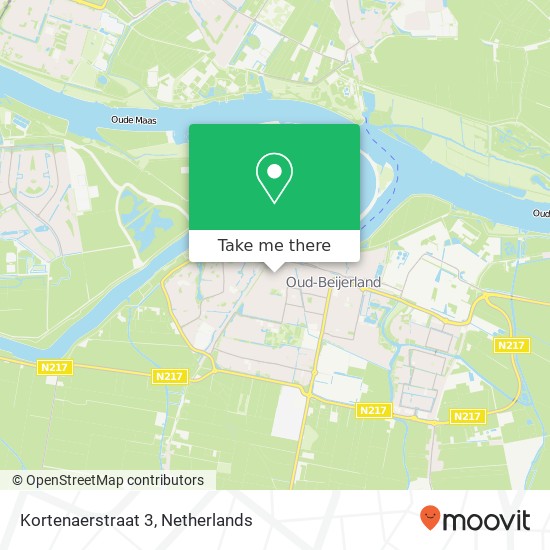Kortenaerstraat 3, 3262 PJ Oud-Beijerland map
