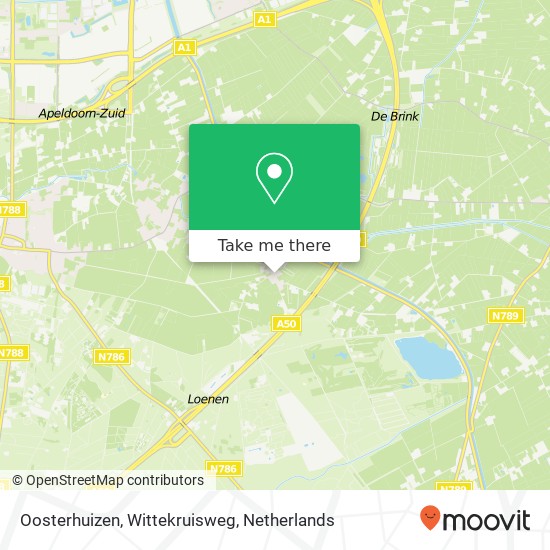 Oosterhuizen, Wittekruisweg map